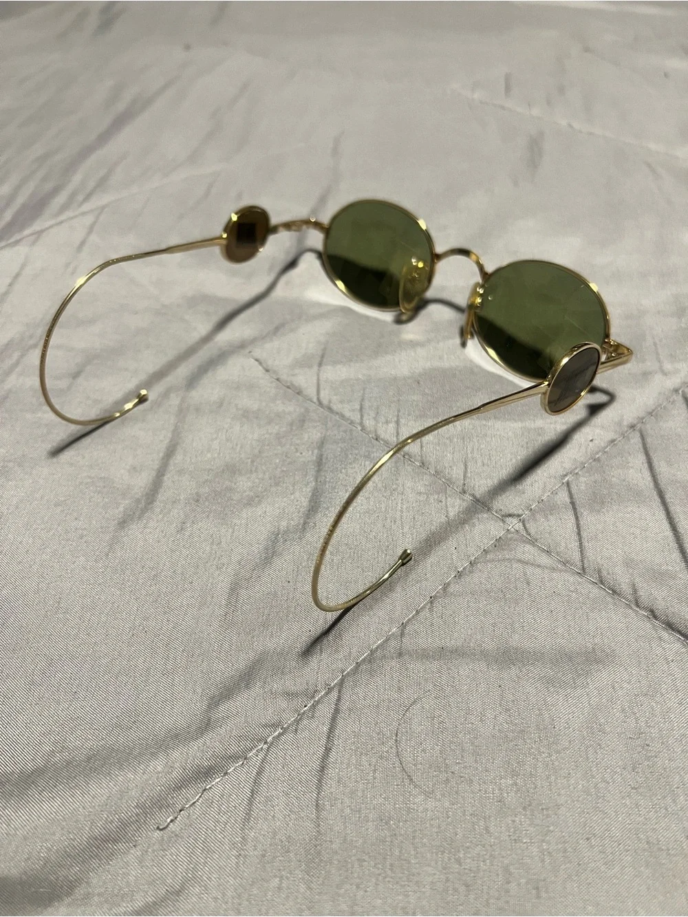 Junior Gaultier Gold Frame Sunglasses with Olive Green Lenses